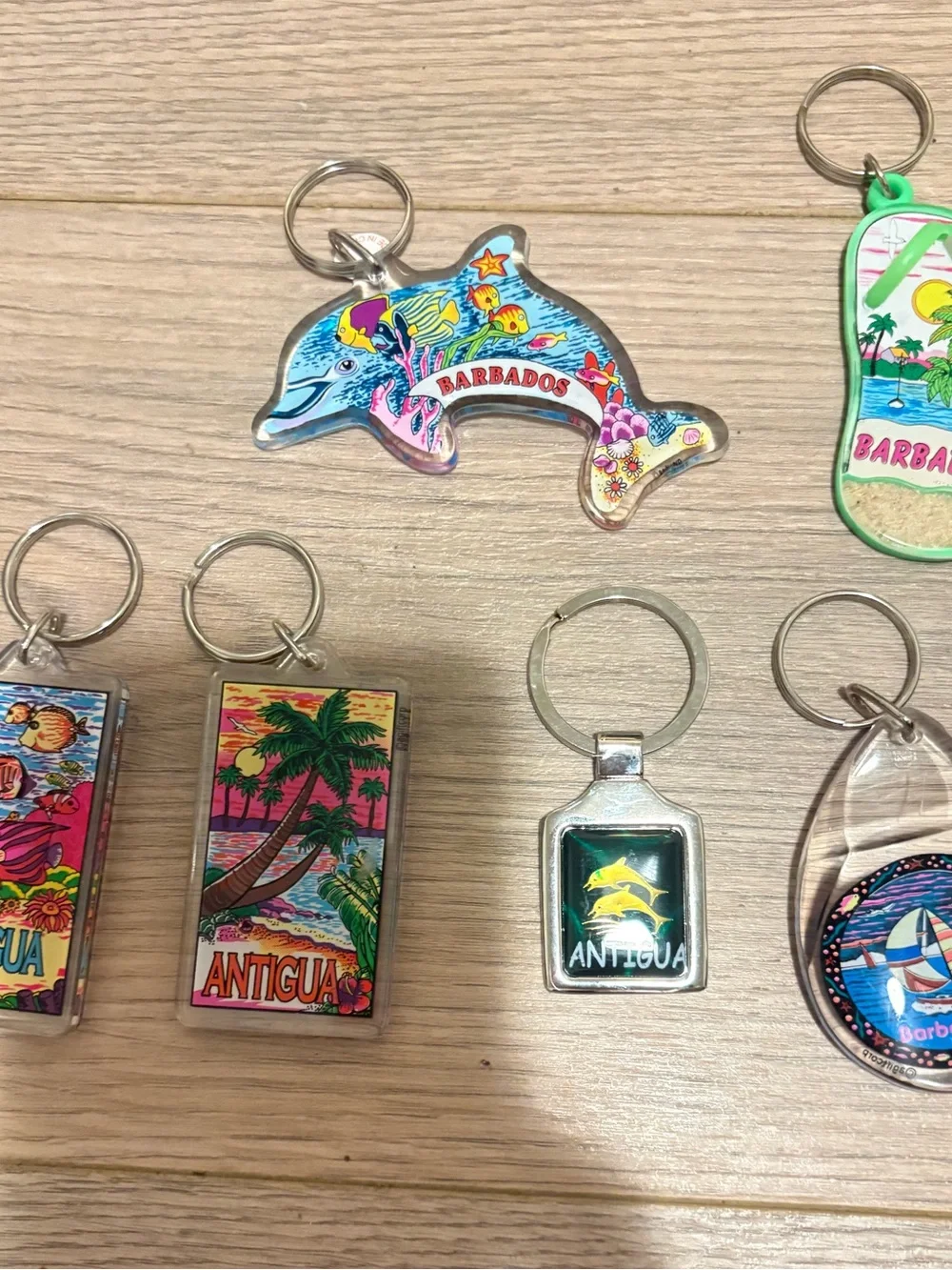 Souvenir Keychain Set - Barbados & Antigua - Multicolor